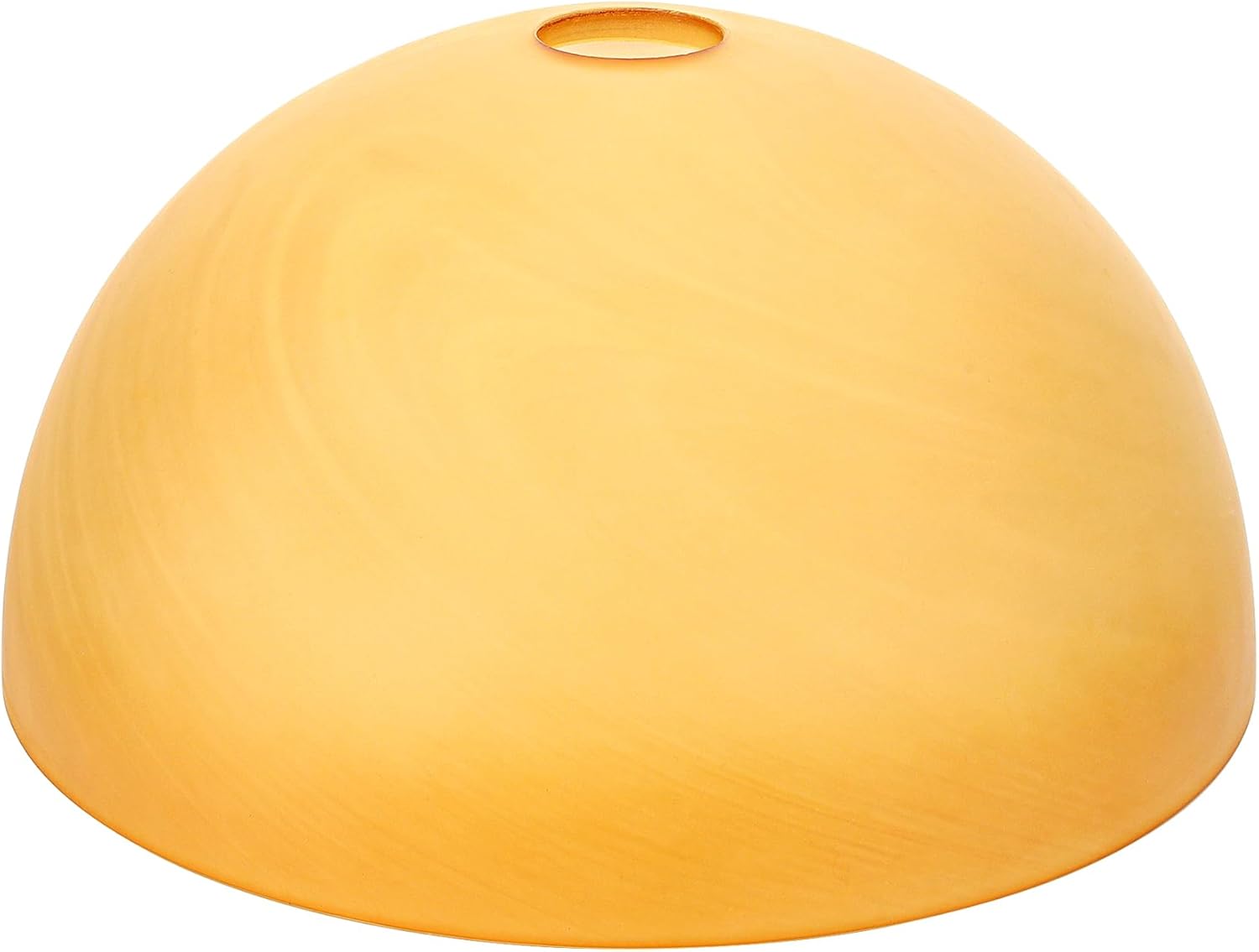 Alabaster Amber Glass Lamp Shade Replacement Globe Cover for Kitchen Island Pendant Light Floor Lamp 1-5/8 inch Fitter Lighting Fixture, 11.8" Diameter, 6.1" Height