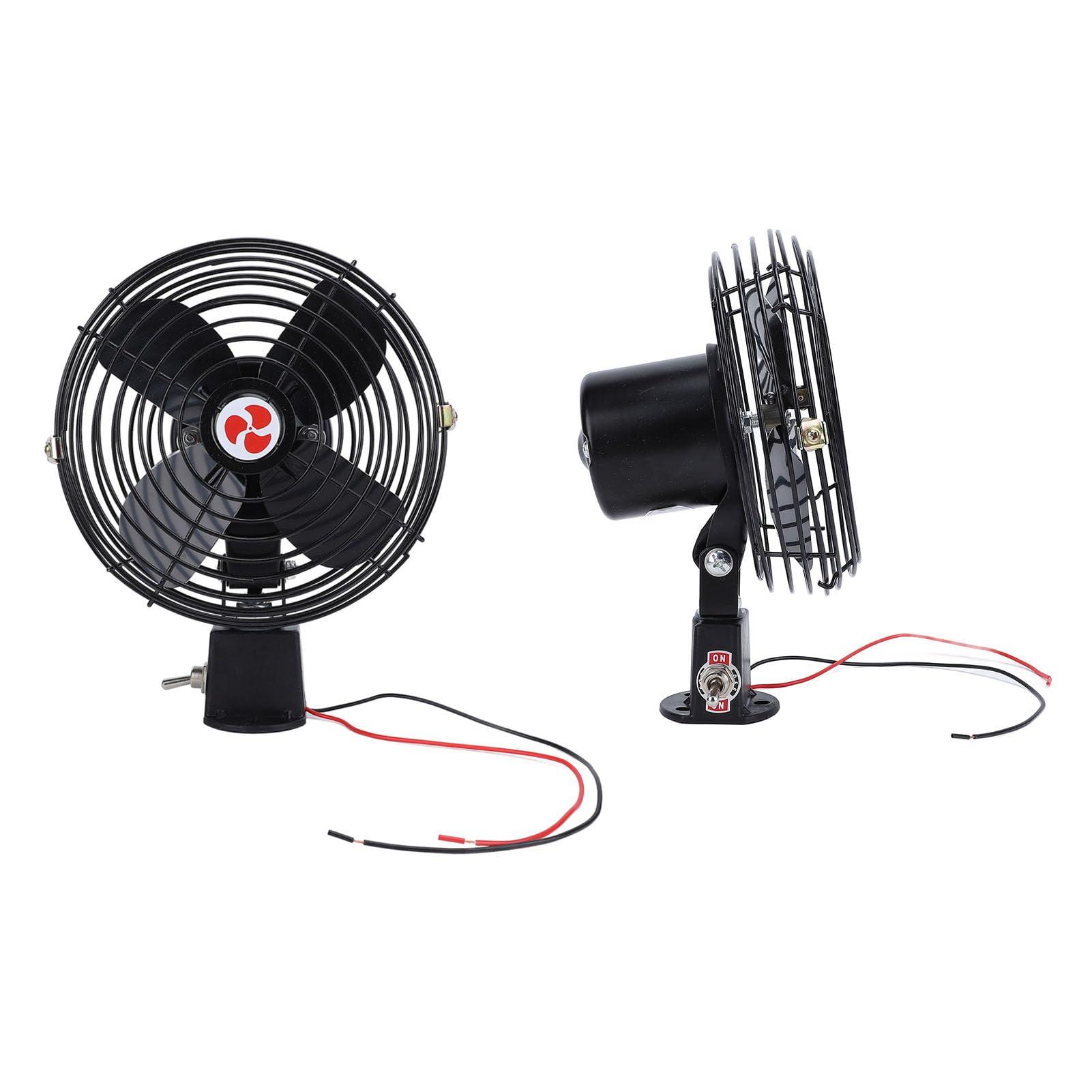Ventilateur de voiture 12 V en métal, silencieux, 2 vitesses, pour camion, bateau, bus
