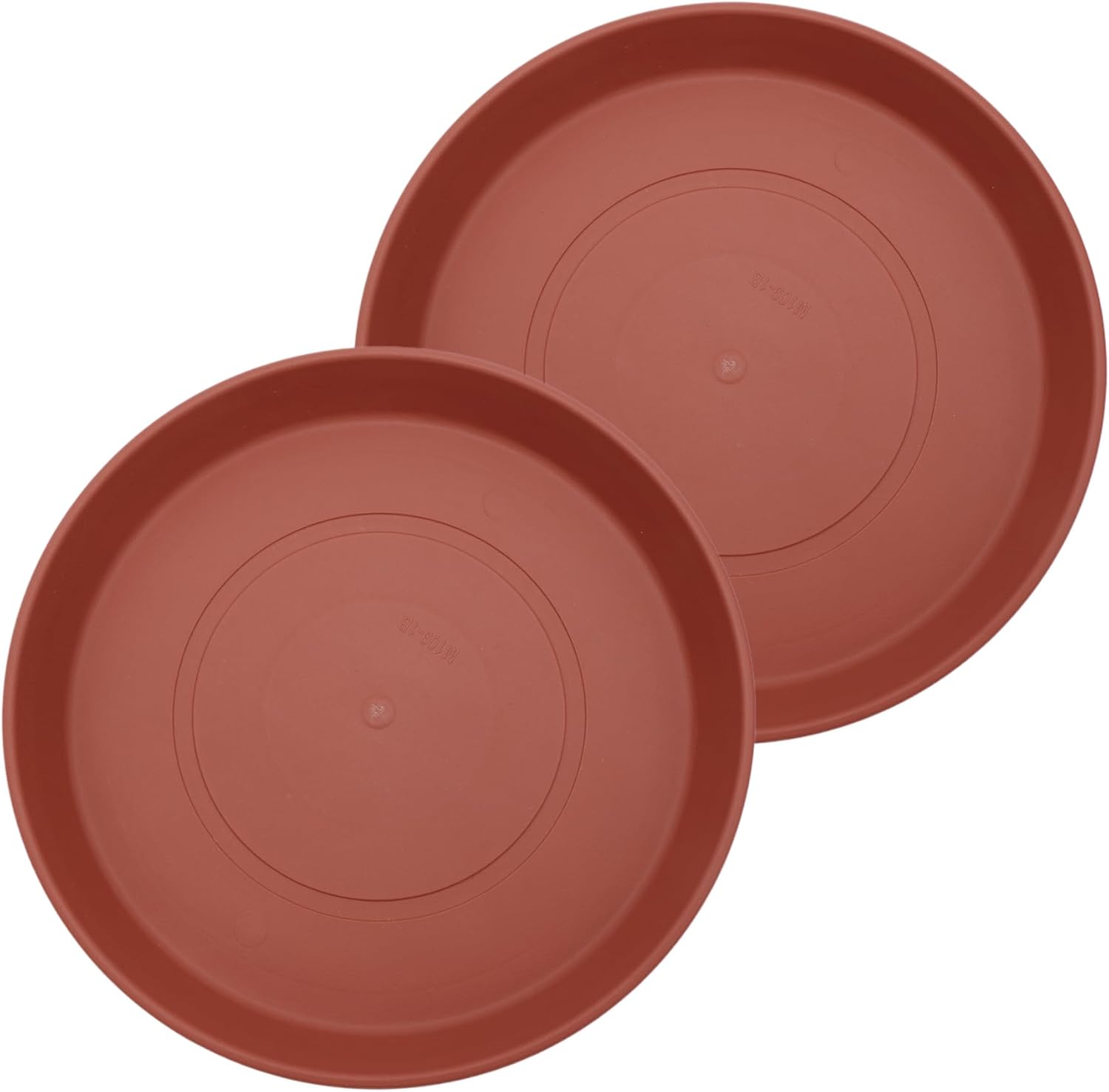 The HC Companies Round Prima Flower Pot Saucers - Plastic Plant Saucer for Outdoors & Indoors - Traditional Plant Pot Trays for Water Drainage -Durable Plant Tray 17 inch Clay, Pack of 2) Clay 17 Pack of 2