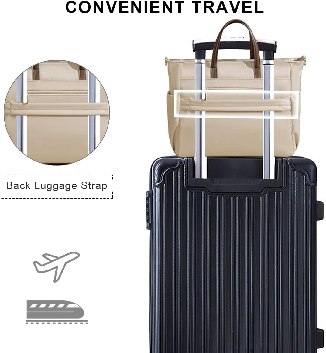 SONARIN Laptop Bag for Women,16 Inch Computer Tote Bag Waterproof Large Ladies Briefcase Business Work Handbag Shoulder Bag