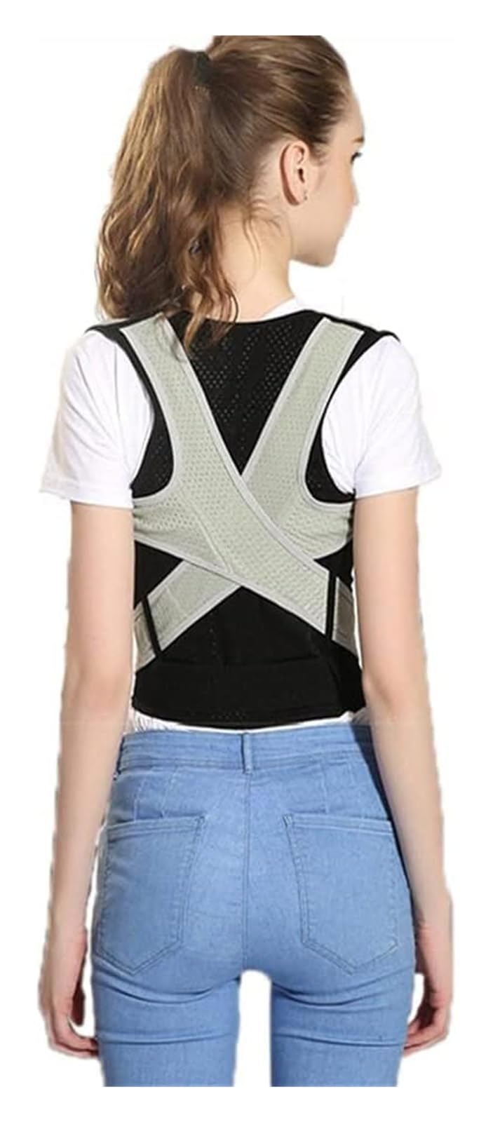Bandage d'épaule et corset correcteur de posture ergonomique respirant 3XL