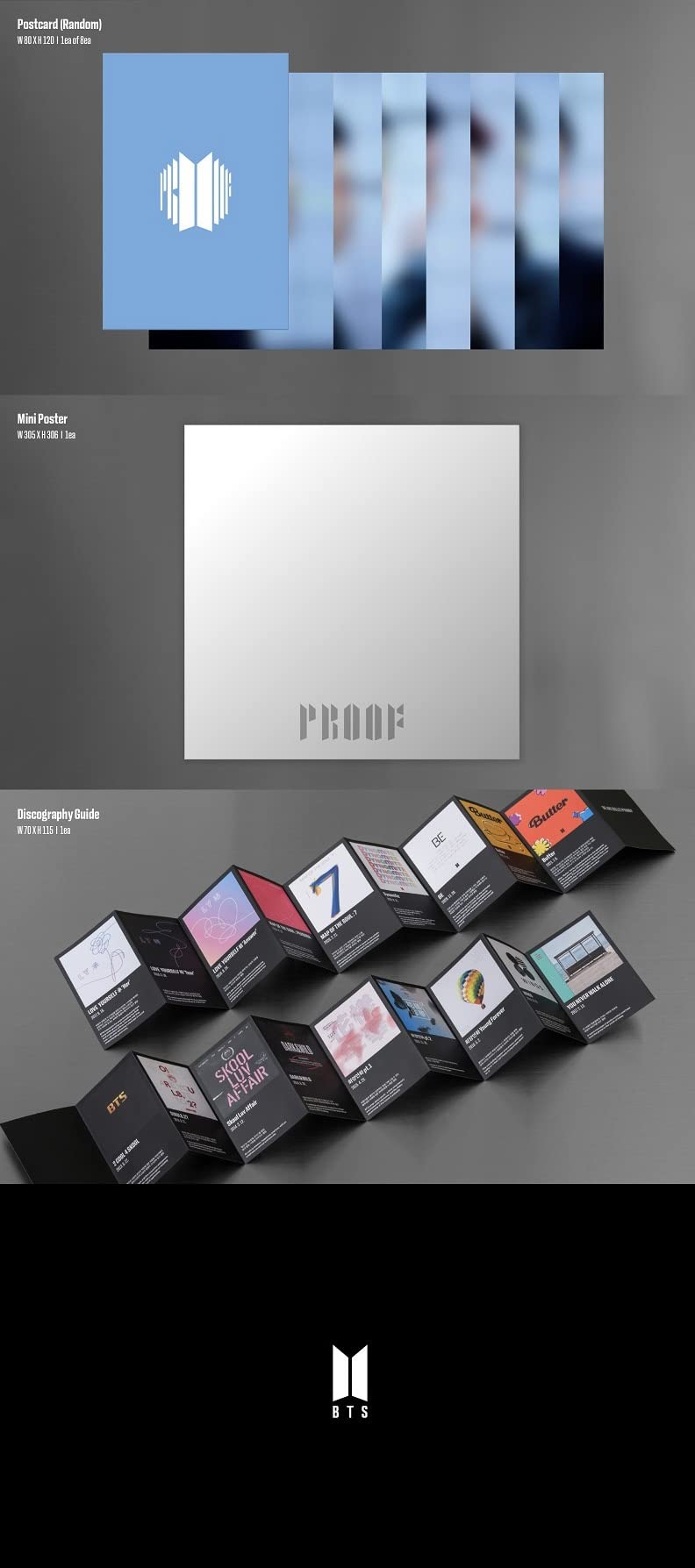 BTS PROOF COMPACT EDITION Anthology Album 3 CDs Photocard Poster