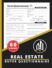 Real Estate Buyer Questionnaire: 60+ Client Consultation Forms For Realtors | 120 Single-Sided Pages