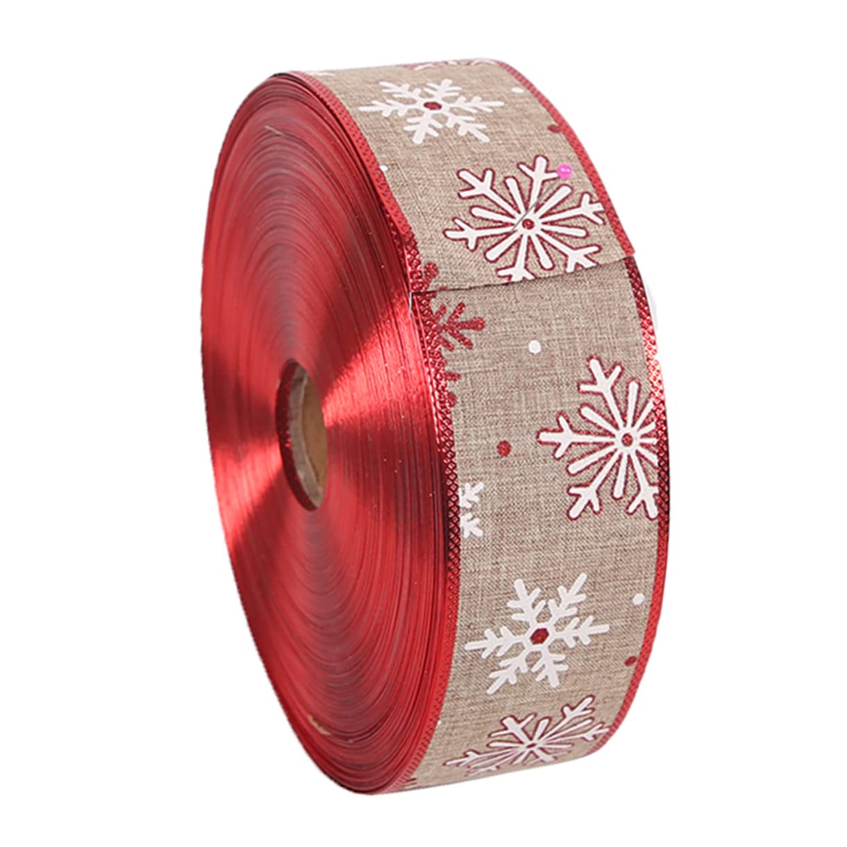NUOBESTY 2stücke Webband Mit Schneeflocken-muster Vielseitig Einsetzbar Für Und Weihnachtsdekoration Für Bastelprojekte Und Festliche Anlässe