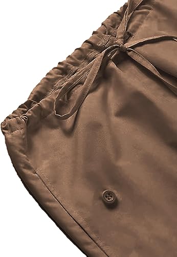 Miniatura 6 de Xineicy Pantalones de paracaídas para mujer, con cordón, holgados, cargo Y2K, pantalones deportivos de tiro bajo