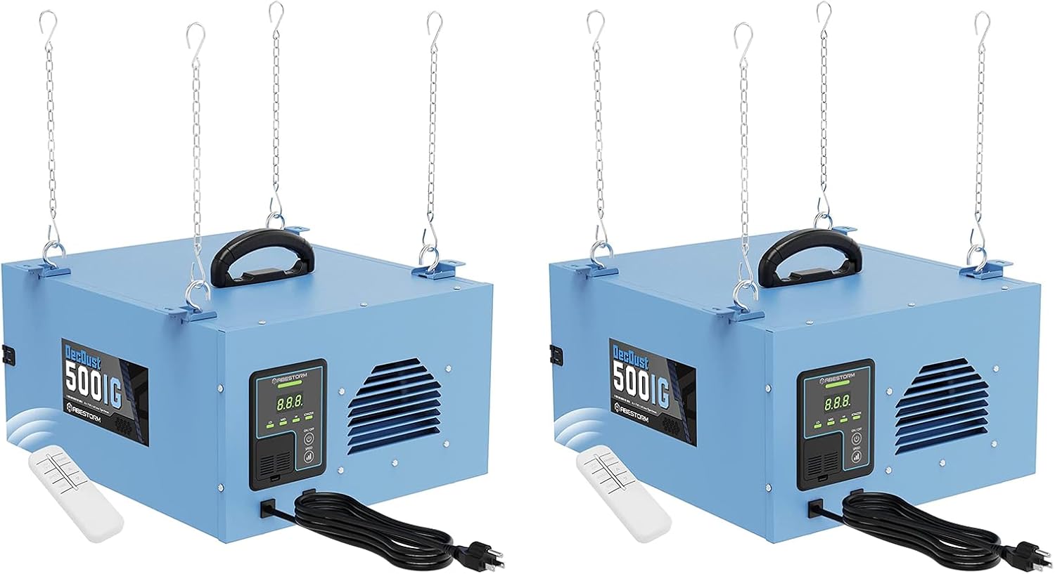 Abestorm 2PCS Air Filtrations System Builtin Ionizer 500 CFM, DecDust