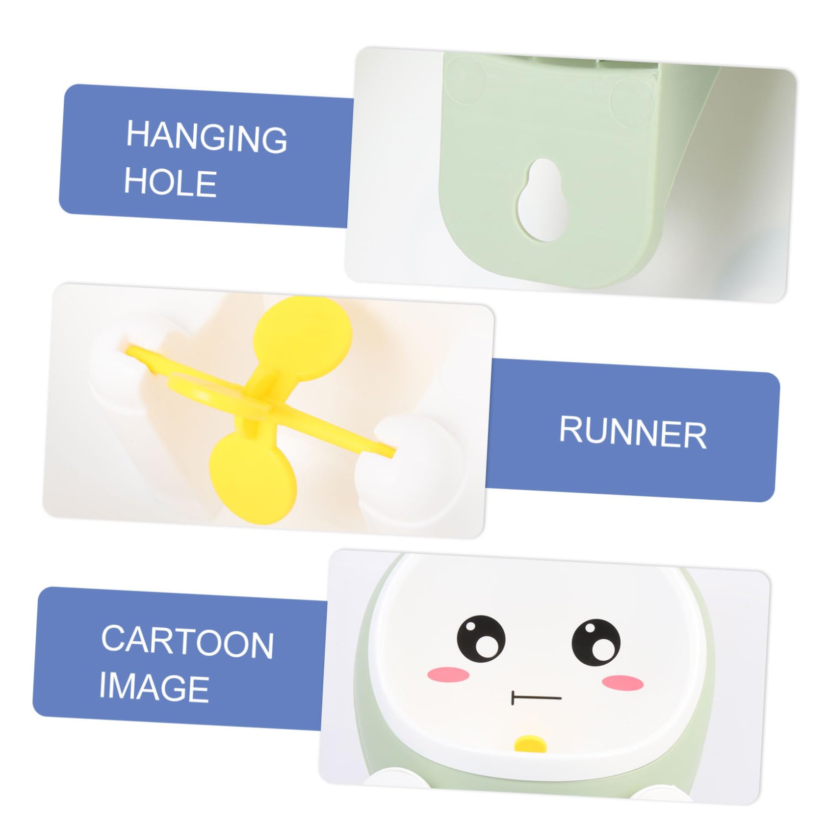 Milisten Spielzeug Töpfchen für Kleinkinder Drehbares Windrad-design Verstellbare Höhe Befestigt mit Klebehaken Urinal für Töpfchentraining von Jungen