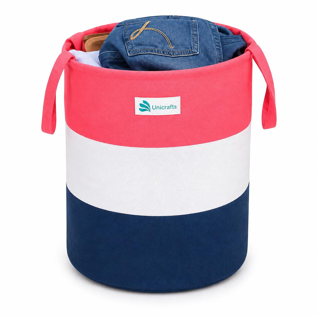 45L Non-Woven Laundry Bag | Foldable Clothes Storage Basket with Handles | Large Multi-Color Laundry Organizer for Clothes, Toys & Home Storage (Multicolor-3, Pack of 1)-image-22