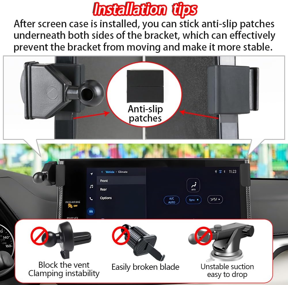 Car Phone Holder Mount for Toyota Sienna 2025 2026 12.3-inch Screen【Not Fit LE 8-inch Screen】 Auto Accessories Navigation Screen Bracket Interior Decoration Mobile Cell Phone Mount