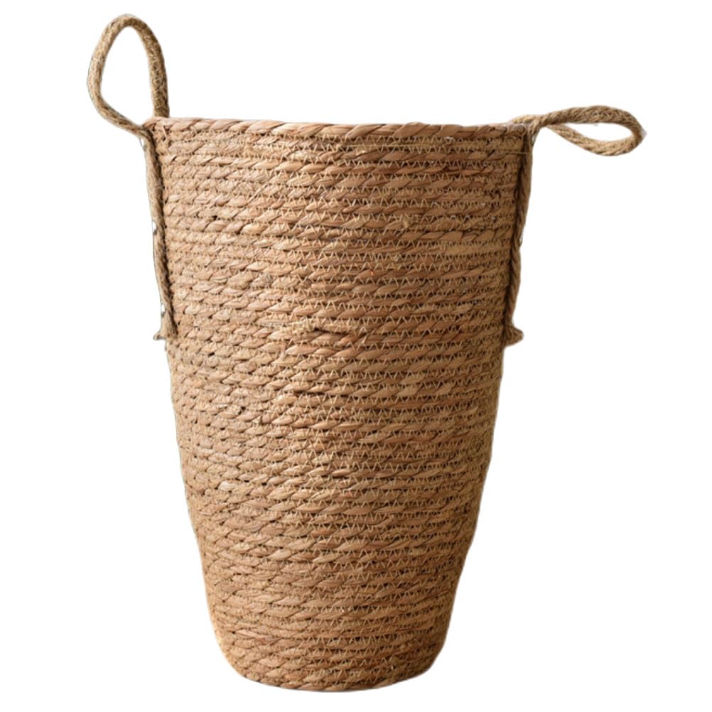 Panier tressé en paille pour plantes haut de gamme jardinière durable