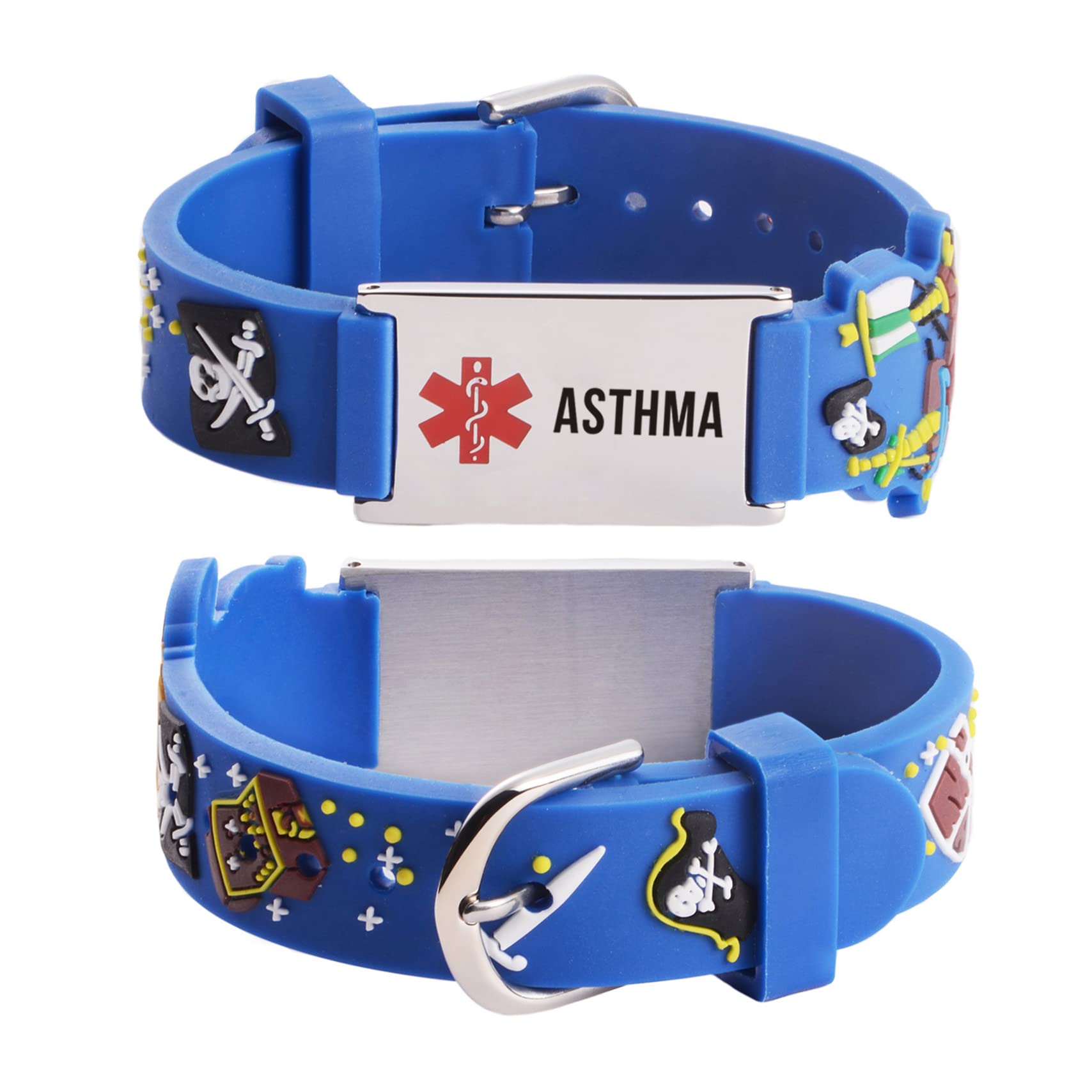 LinnaLove cartoon medical alert id bracelets Parents gift to Son, daughter, brother, sister