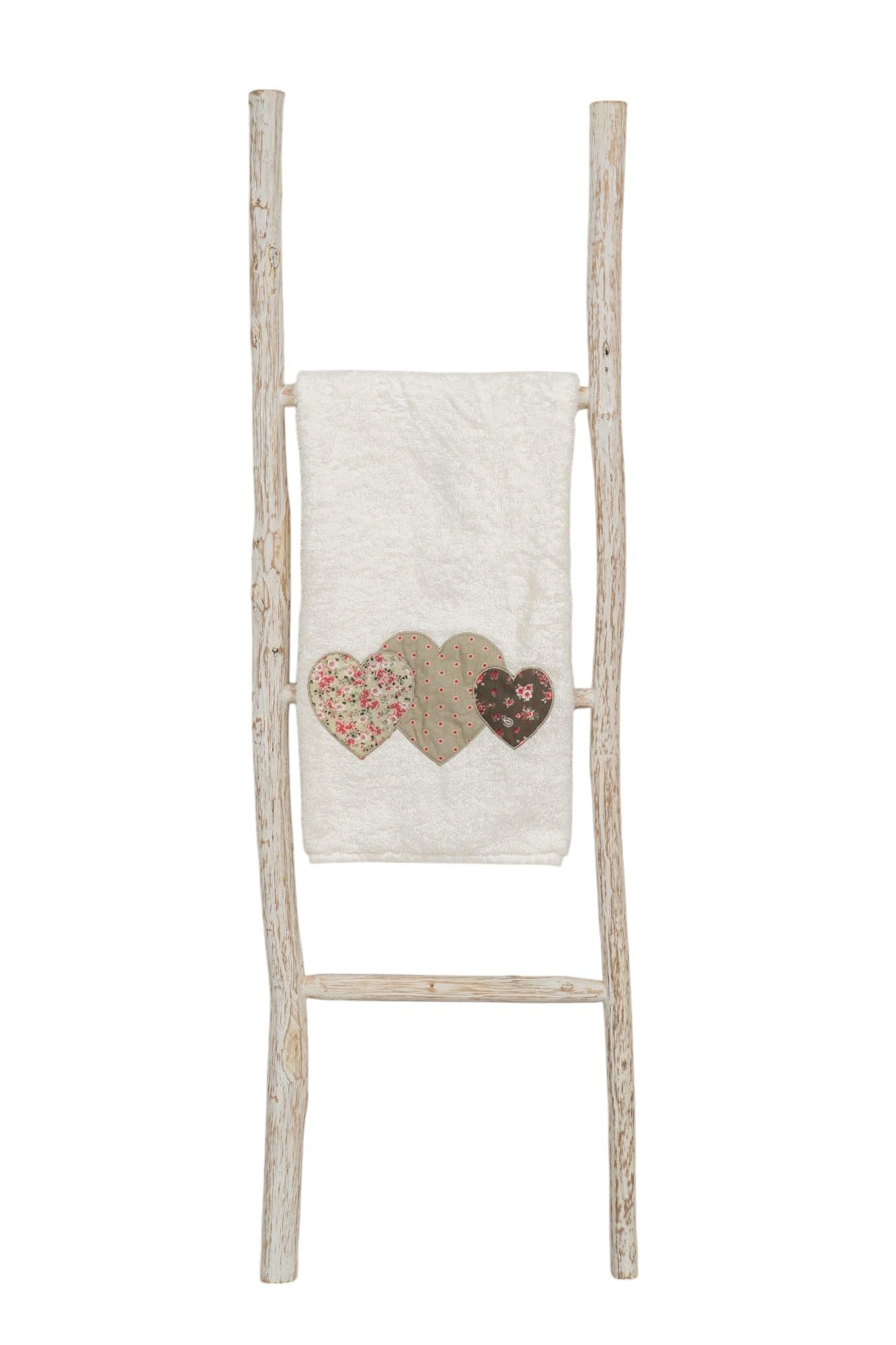 Biscottini Escalera toallero baño 108 x 32 x 3 – Escalera decorativa de madera – Toallero de bambú