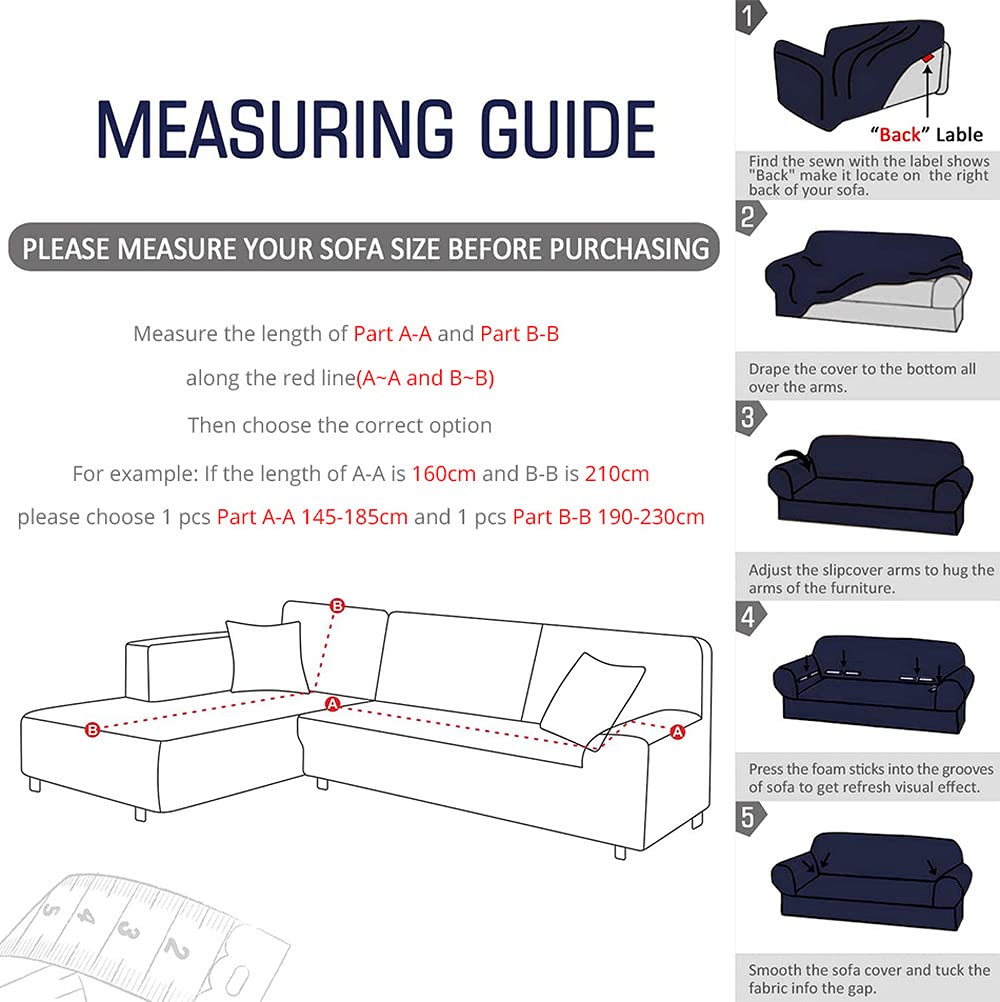 Wasserdichter dreidimensionaler Jacquard elastischer Sofabezug mit Prägung, Staubdichter Sofa überzug atmungsaktiv und bequem zu Hause (Light Grey,B-B 1-Seater 90-140cm)