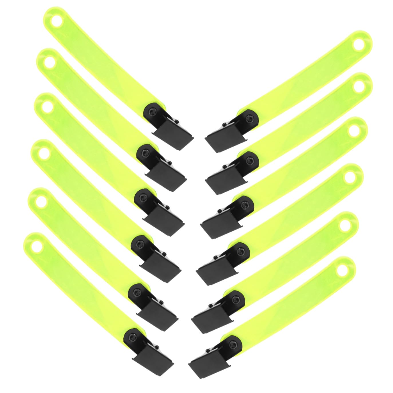 BESPORTBLE Porte-étiquette Fluorescent Aménagements Extérieur Archerie Jeux Extérieur Piste Lumières Grands Clips Réfléchissants Clips Réflecteurs pour Arbre PVC