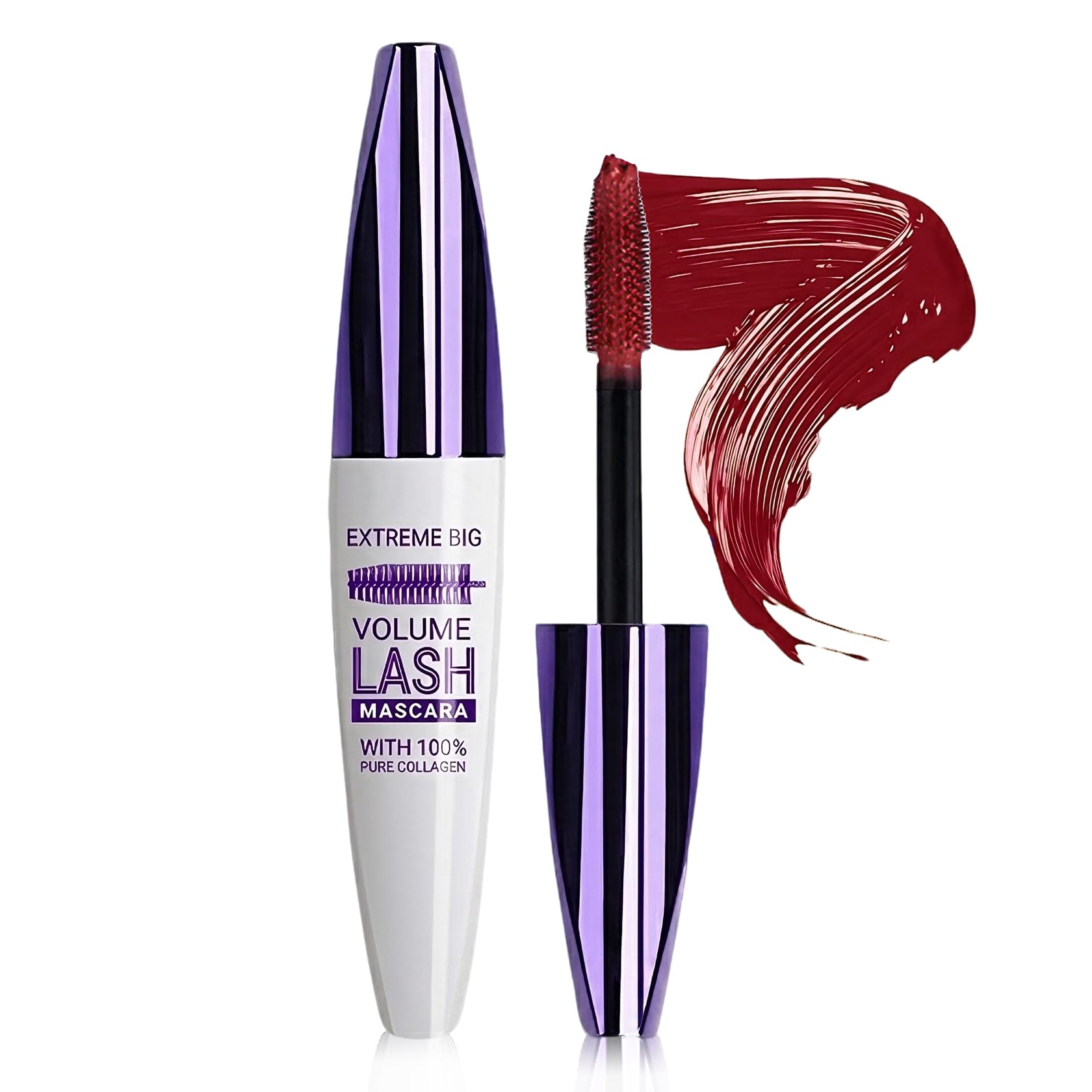 5D Burgundy Mascara, Waterproof Volume and Length