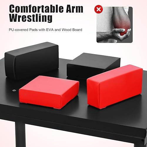 Miniatura 7 de 2204.62lbs Professional Arm Wrestling Table, Iron Armwrestling Training Equipment, Competition Training Table with Elbow and Winning Pads for Gyms,