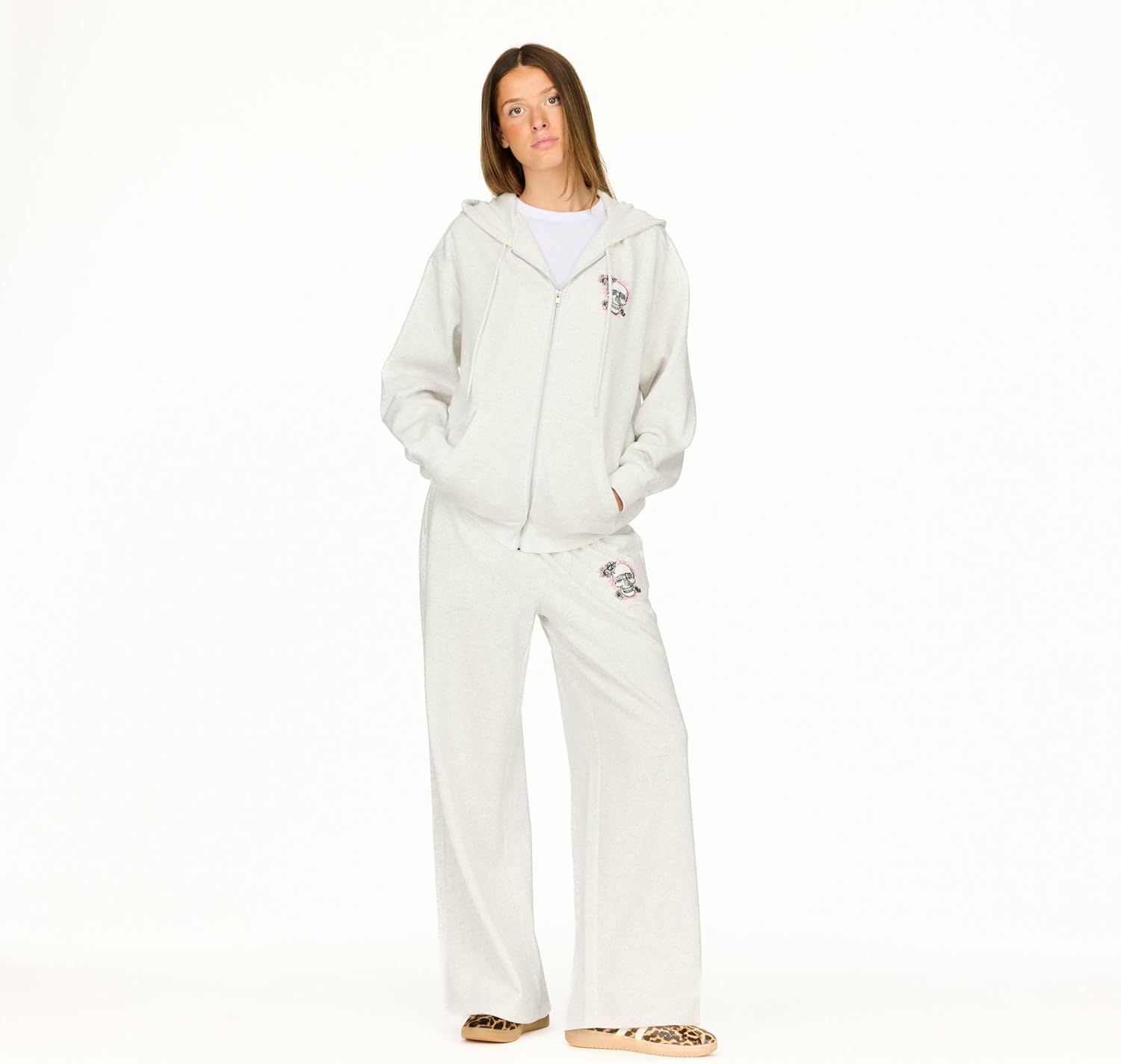 Forever 21 womens Boyfriend Zip Up Hoodie With Graphics - Image 2