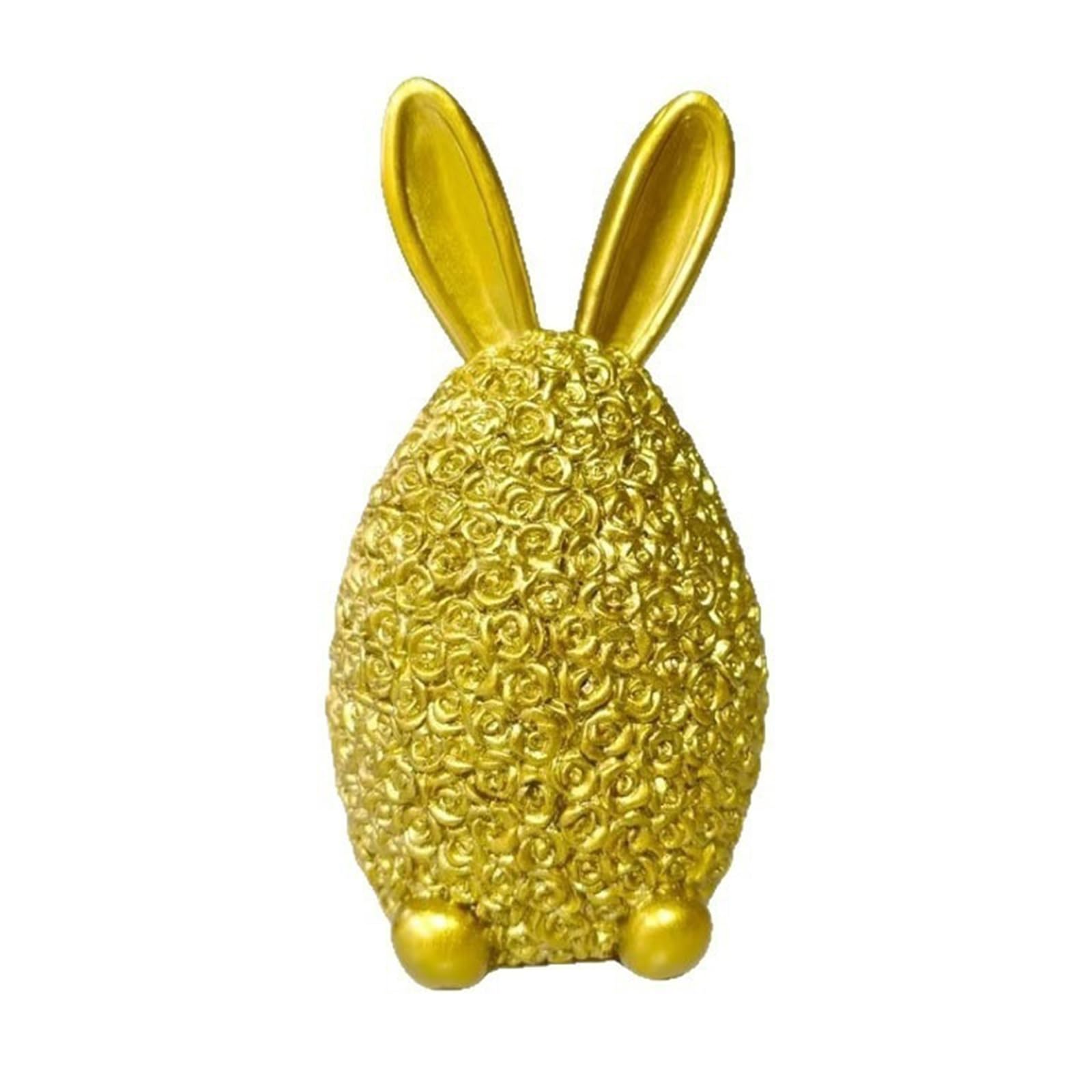 hogtnd Artistic Conies Figurine Resin Elegant Easter Decor Charm for Shelf Display Conies Easter Decoration Ornament