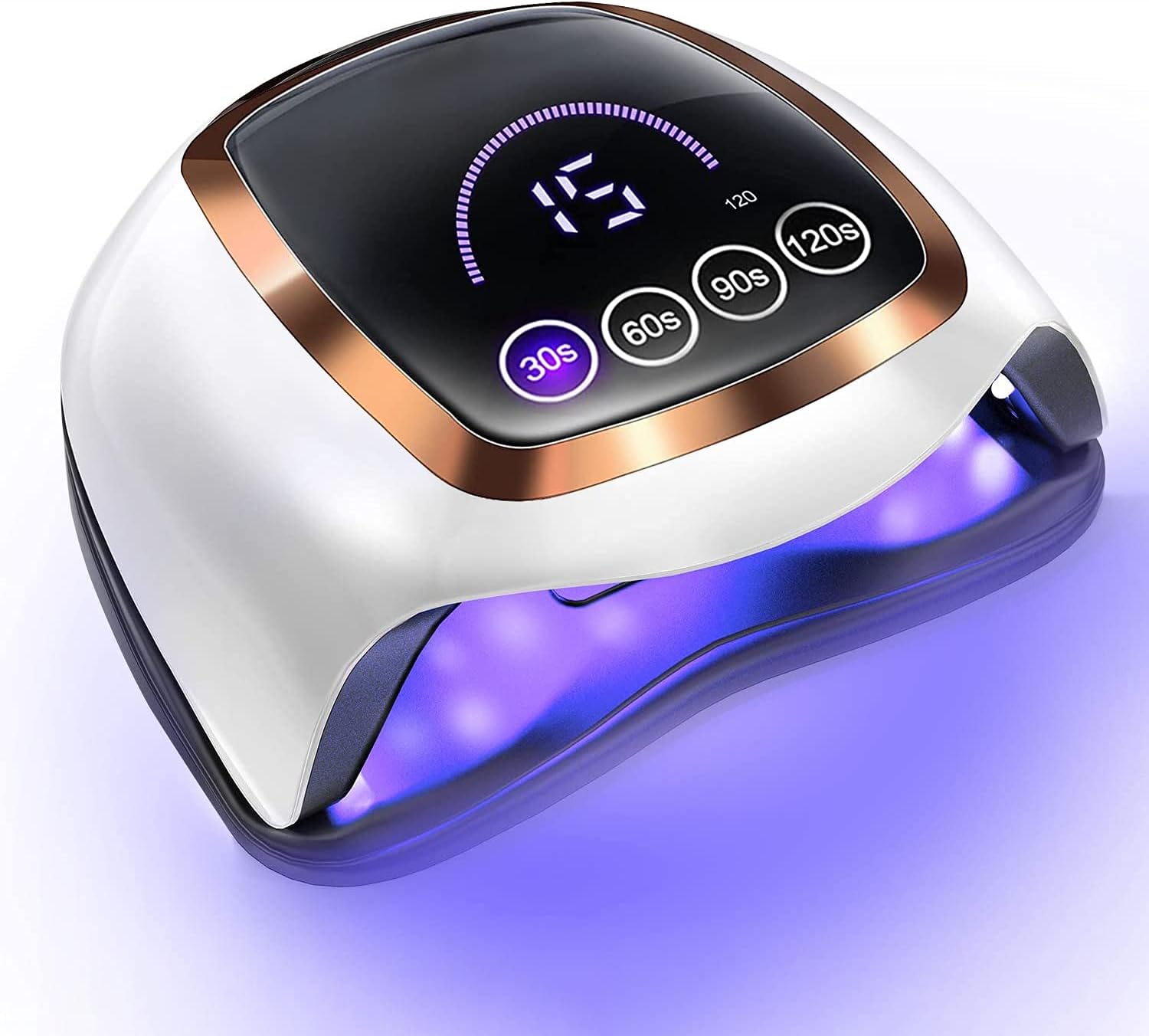 UV LED Nail Lamp,168W Professional Fast Gel Nail Polish Dryer Curing Lamp for Gel Polish Salon Quality Nail Light Gels Lamp 4 Timer Setting & Big LCD Touch Screen for Fingernail & Toenail