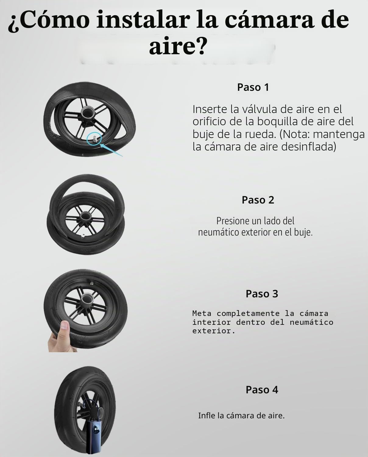 Smartgyro Speedway v2/v3, Dualtron 3 Scooter Cámara de Aire 10x2.75 Pulgadas 255x70 70/65-6.5