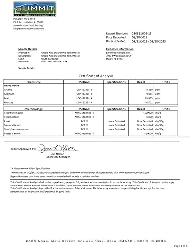 Miniatura 3 de Extracto de ácido ursólico  600 mg -150 mg de ácido ursólico puro  60 cápsulas vegetales  Sin estearatos