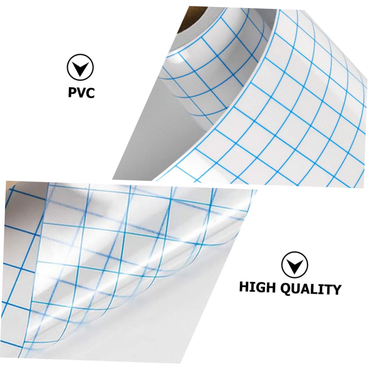 SHINEOFI 6pcs Blue Grid Vinyl Transfer Tape Self-Adhesive Transfer Film for DIY Projects Easy Measurement Moderate Tack No Residue for Stickers Decals and Crafts