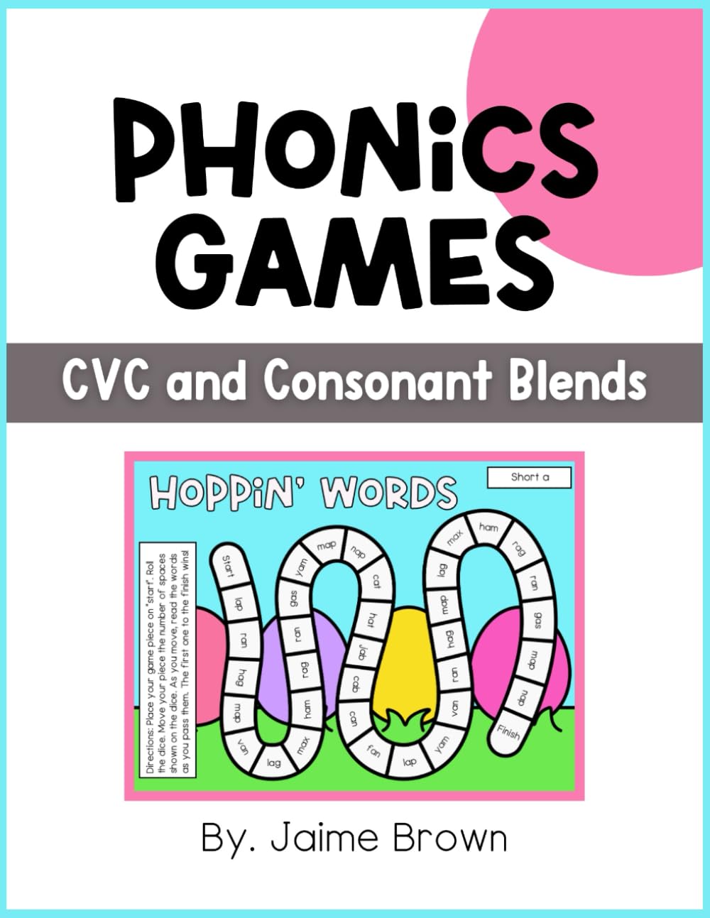 Phonics Games CVC Words and Blends Short Vowels Easter Themed: Game and Literacy Center