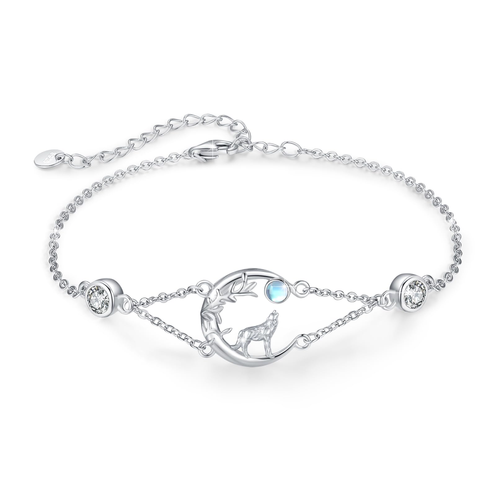 Médaillon Soleil, Lune Et Lion En Argent S925 - Charm Pour Bracelet Ou Collier