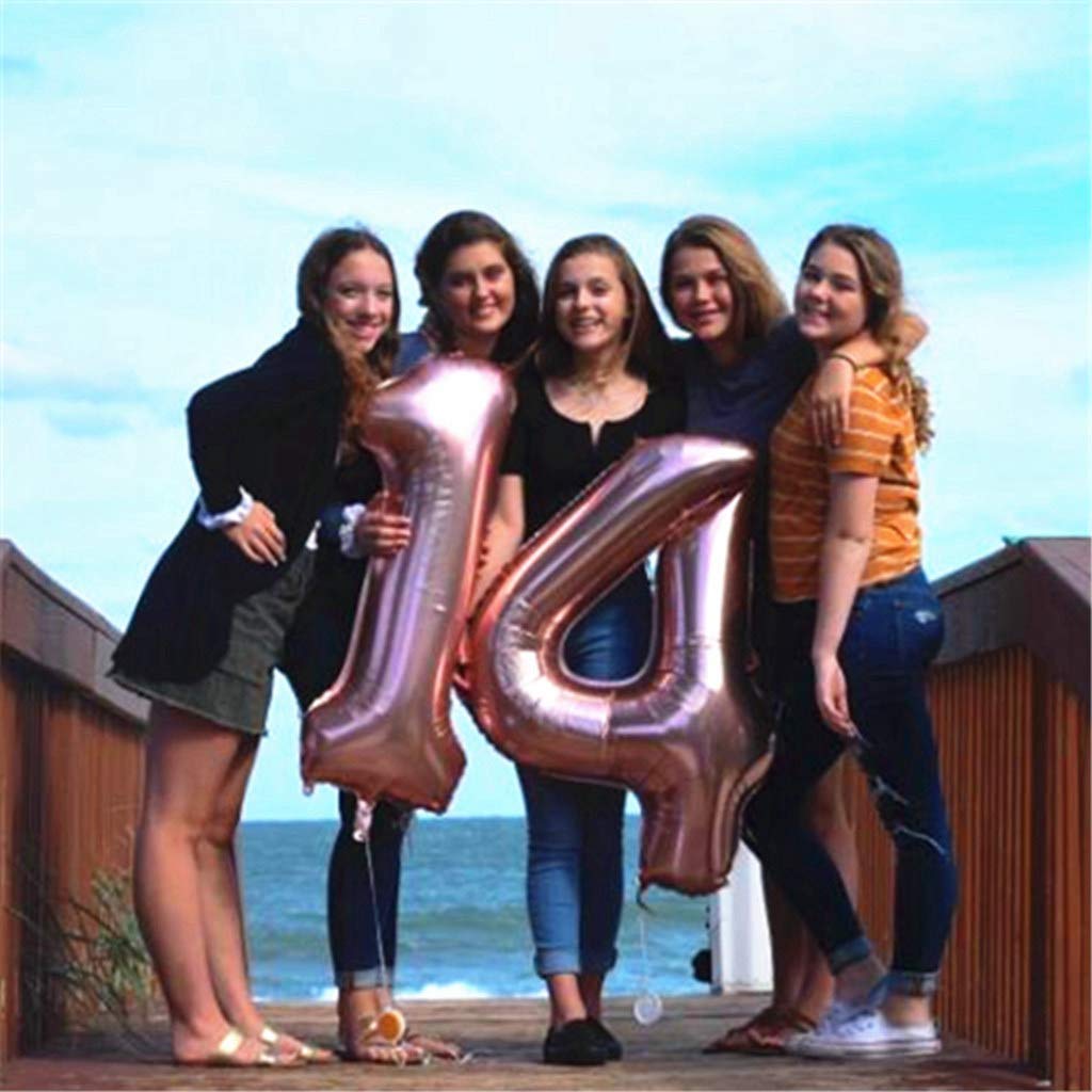 Palloncino Numero 6 Rosa Gold: Grande 101 cm Elio Palloncini Oro Rosa Antico Compleanno 6 Anni Mylar Foil Numeri Gigante Giganti per Festa di Anniversario Decorazioni