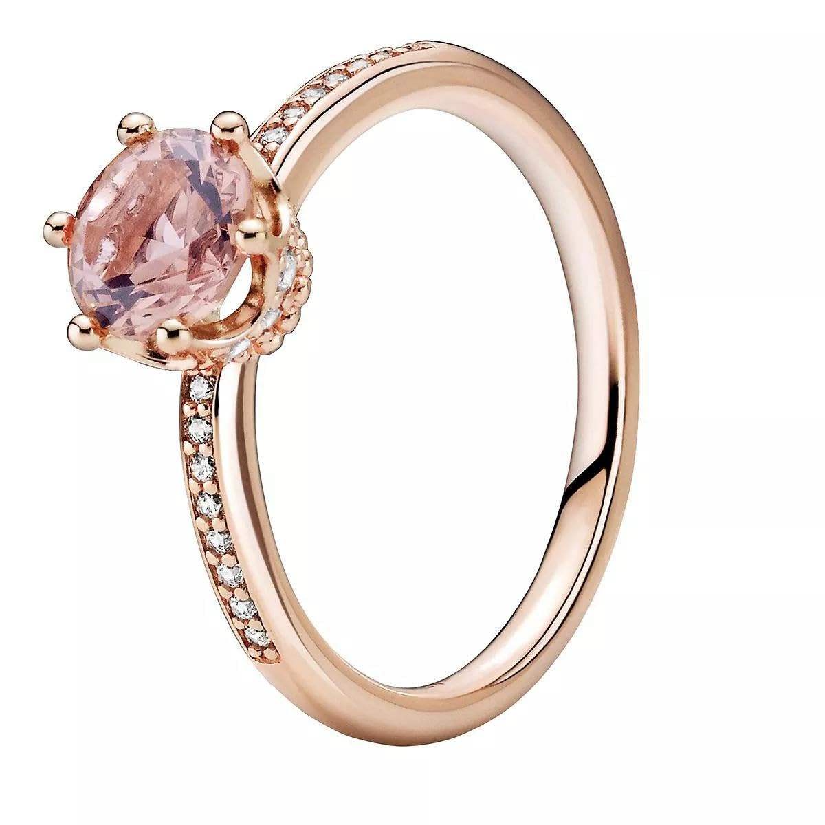 Pandora Square Rose Gold Sparkle Halo Ring - Ring Size 50