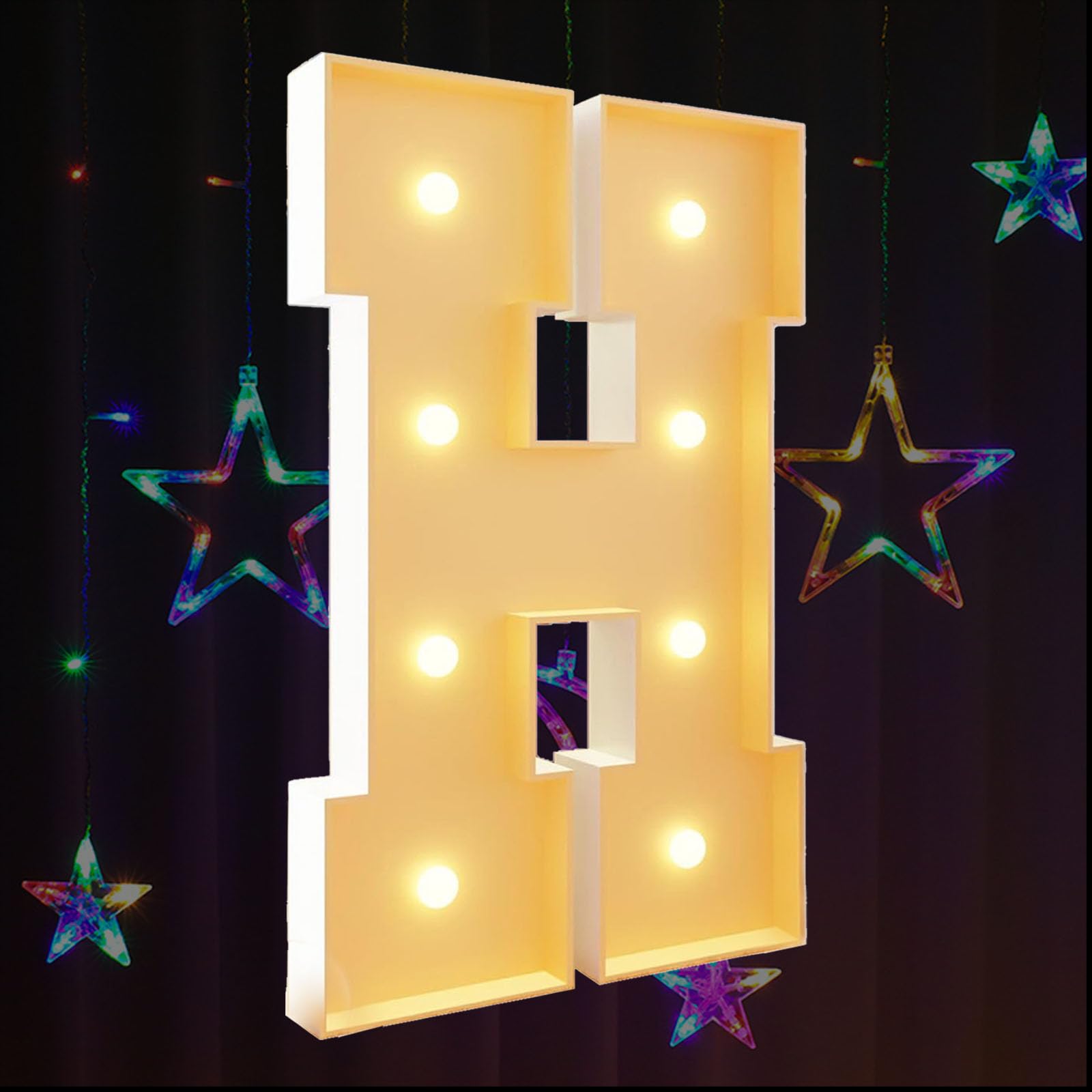 Lettres lumineuses géantes blanches pour chapiteau - 1,2 m de haut - Cadre en mousse prédécoupée - Lettres lumineuses pour décoration de fête d'anniversaire, mariage, fête prénatale
