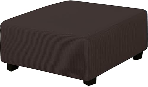 Miniatura 74 de Easy-Going Funda Elástica para Otomana Longitud 20-30 pulgadas Taburete de Almacenamiento Plegable Protector de Muebles Funda Rectangular Suave con