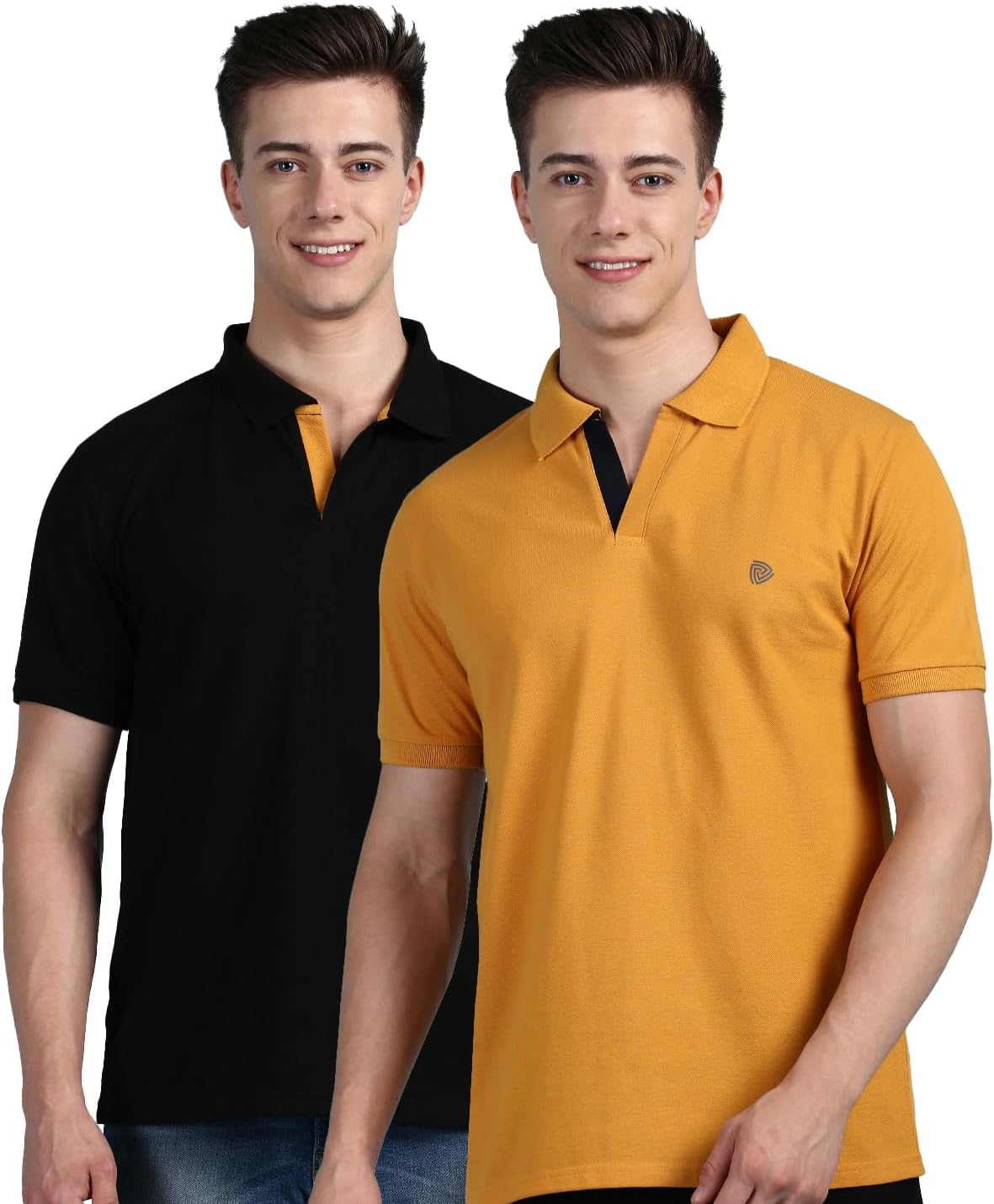 Mens Cotton Solid Relaxed Fit Polo Shirt