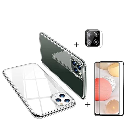 DoAo for Huawei nova 8 SE 4G TPU Case Cover with 1 Pack Screen Protector Tempered Glass + Camera Lens Tempered Glass Protector Film, Soft Flexible Cover for Huawei nova 8 SE 4G-White