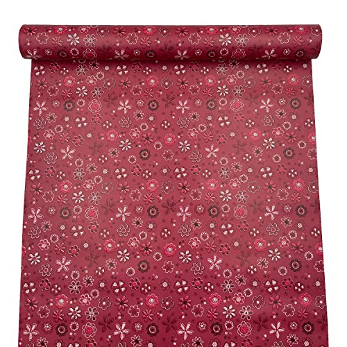 Yifely Vintage Red Self-Adhesive Shelf Liner Decorative Old Dresser Drawers Storage Boxes Cabinets 17.7 Inch By 9.8 Feet #TOP4