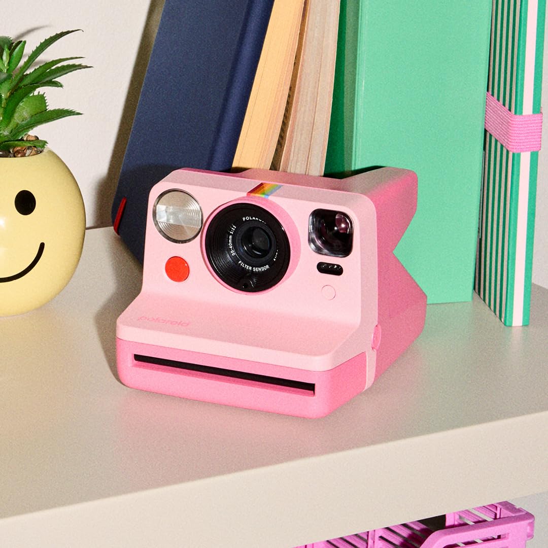 Polaroid Now 3rd Generation I-Type Instant Camera + Film Bundle - Now Black Camera + 16 Color Photos (6560): Camera Only Pink