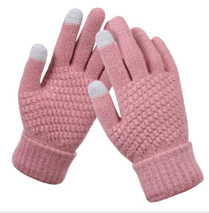 ANESHA Winter Women Touch Screen Glove Cold Weather Warm Gloves Freezer Work Gloves Suit for Running Driving Cycling Working Hiking Free Size Pack of 1 Multicolour-image-2