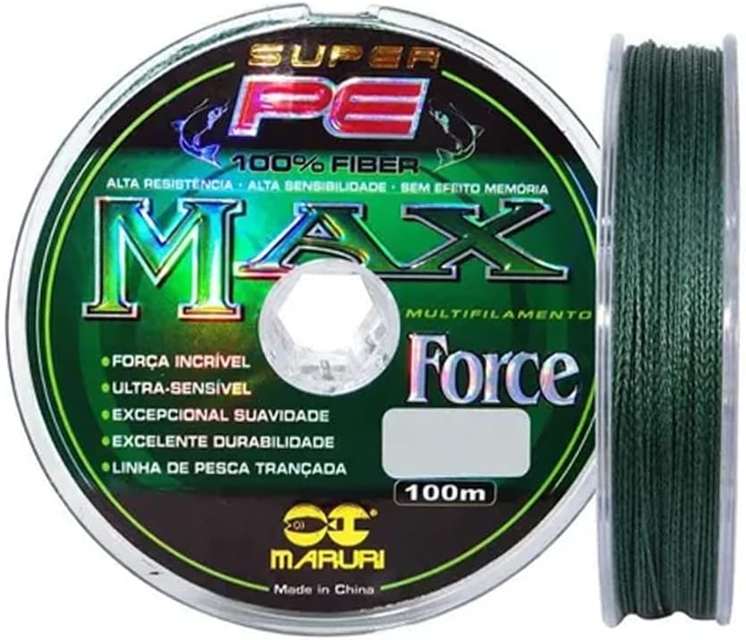 Carretel de linha multifilamento Maruri Super PE Max Force 4X verde