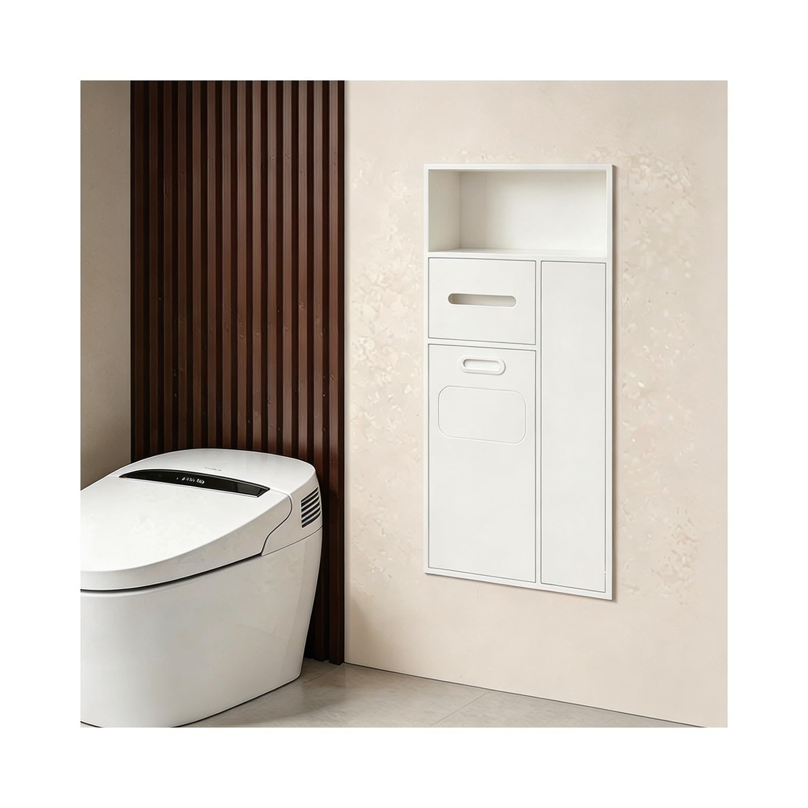 Recessed Toilet Niche, Concealed Bathroom Trash Can Niche for Hoom Bathroom