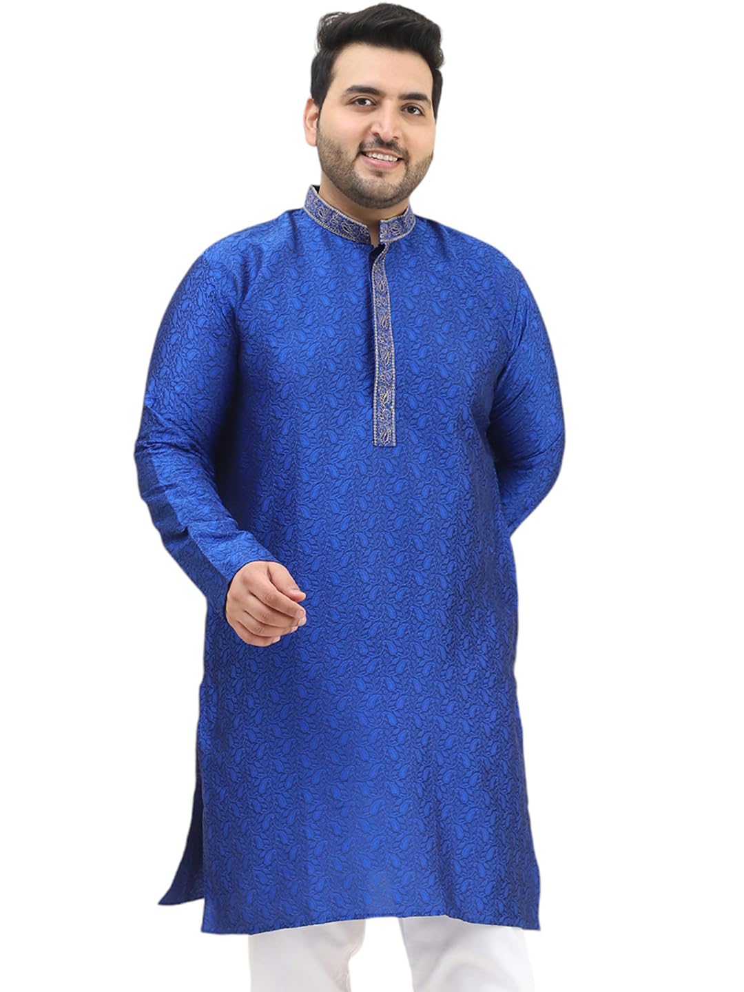 sojanya Plus(Since 1958), Men's Silk Blend Self Design ONLY Long Kurta-picture-28