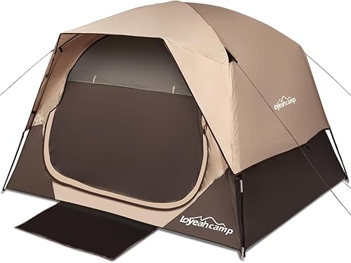 Miniatura 10 de Tienda de Campaña Blackout para 4 Personas, Montaje Fácil Tienda Domo Familiar Impermeable para Acampar con Sobretecho, Tienda Familiar Grande Azul