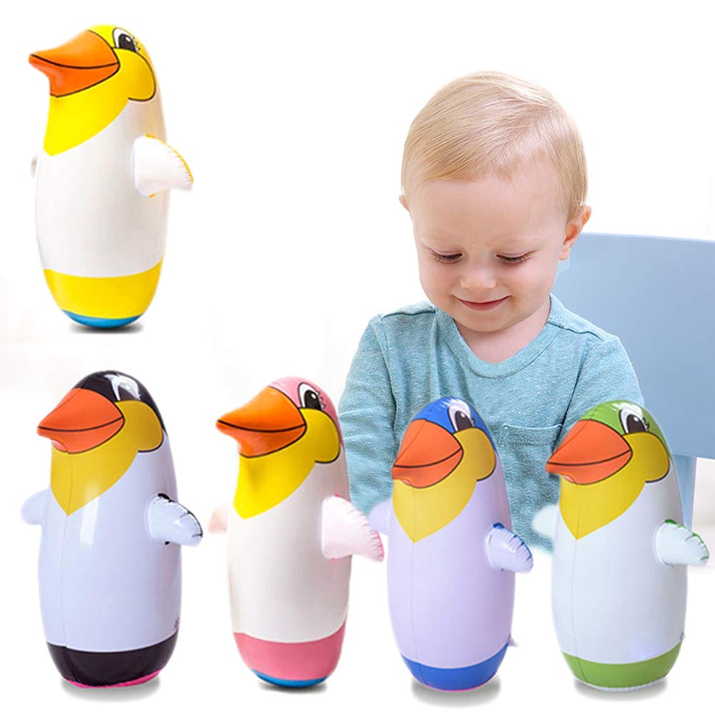 Inflatable Penguin Tumblers, 5 Inflatable Penguin Tumblers Inflatable Toys (Random Shipments) (Colorful)