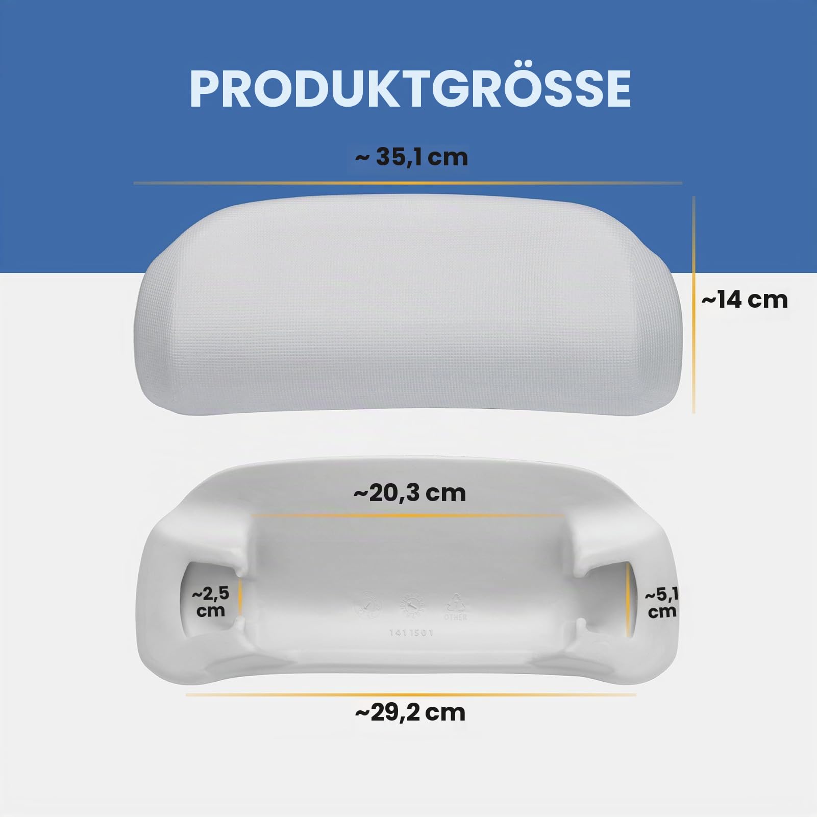 2 Stück 77228 Ersatzkissen für Hot Spring Highlife Range 2014–2022, Whirlpool-Kopfstützenkissen, passend für Aria, Envoy, Grandee, Jetsetter, Jetsetter LX, Prodigy, Sovereign, Triumph & Vanguard, Spa