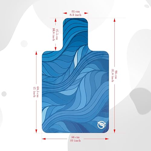 Miniatura 4 de Pilates Reformer - Tapete para máquina reformador, antideslizante, ligero, plegable, lavable, para gimnasio, fitness, color azul