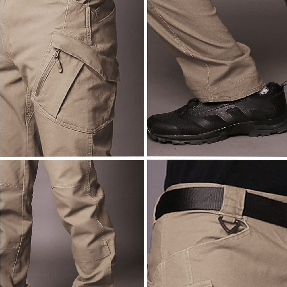 Pantalones De Carga Pantalón Tactico Hombre Algodón PantalóN de Trabajo De Combate Pantalones Militares para Exteriores Acampar Senderismo Caminar