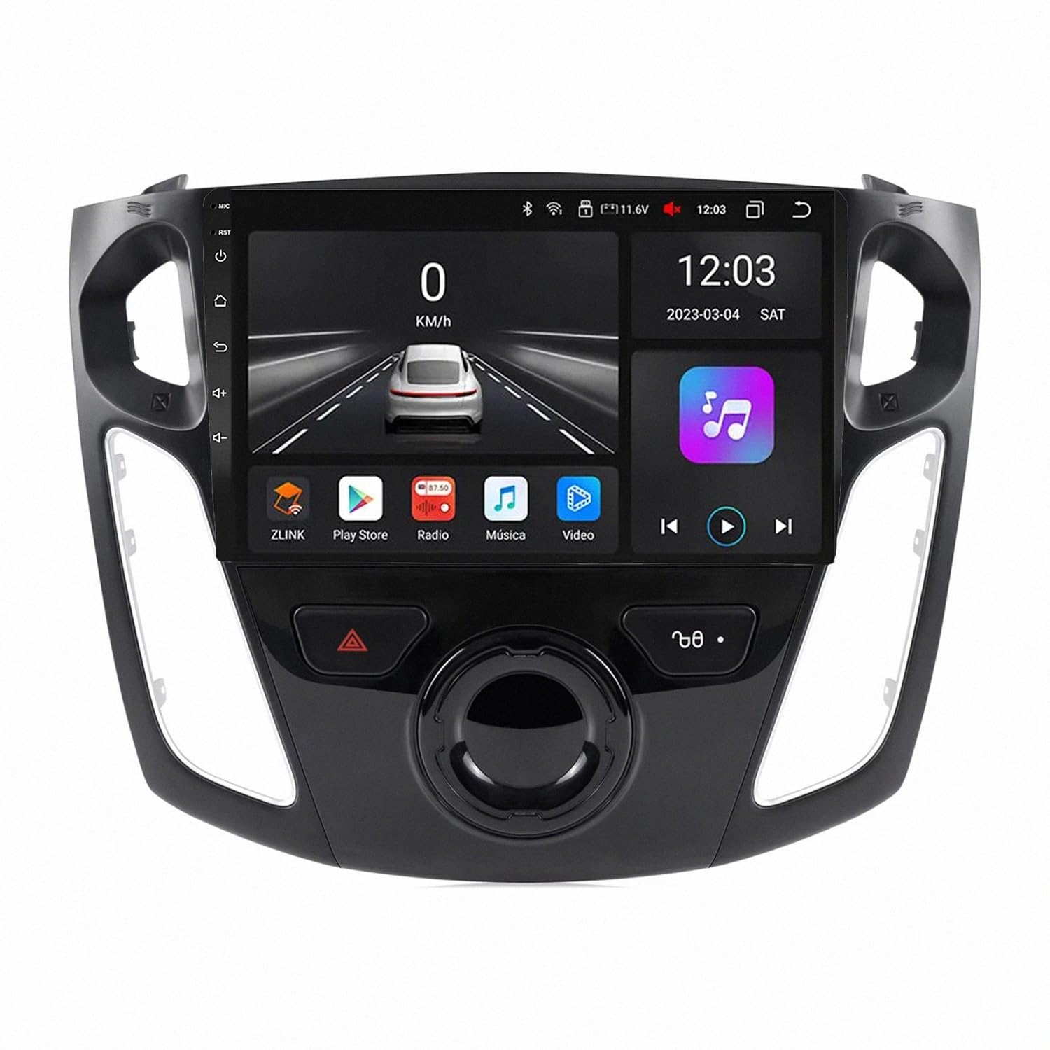Radio de coche 2 DIN de 4 núcleos con Mirror Link y bluetooth para Ford Focus 8