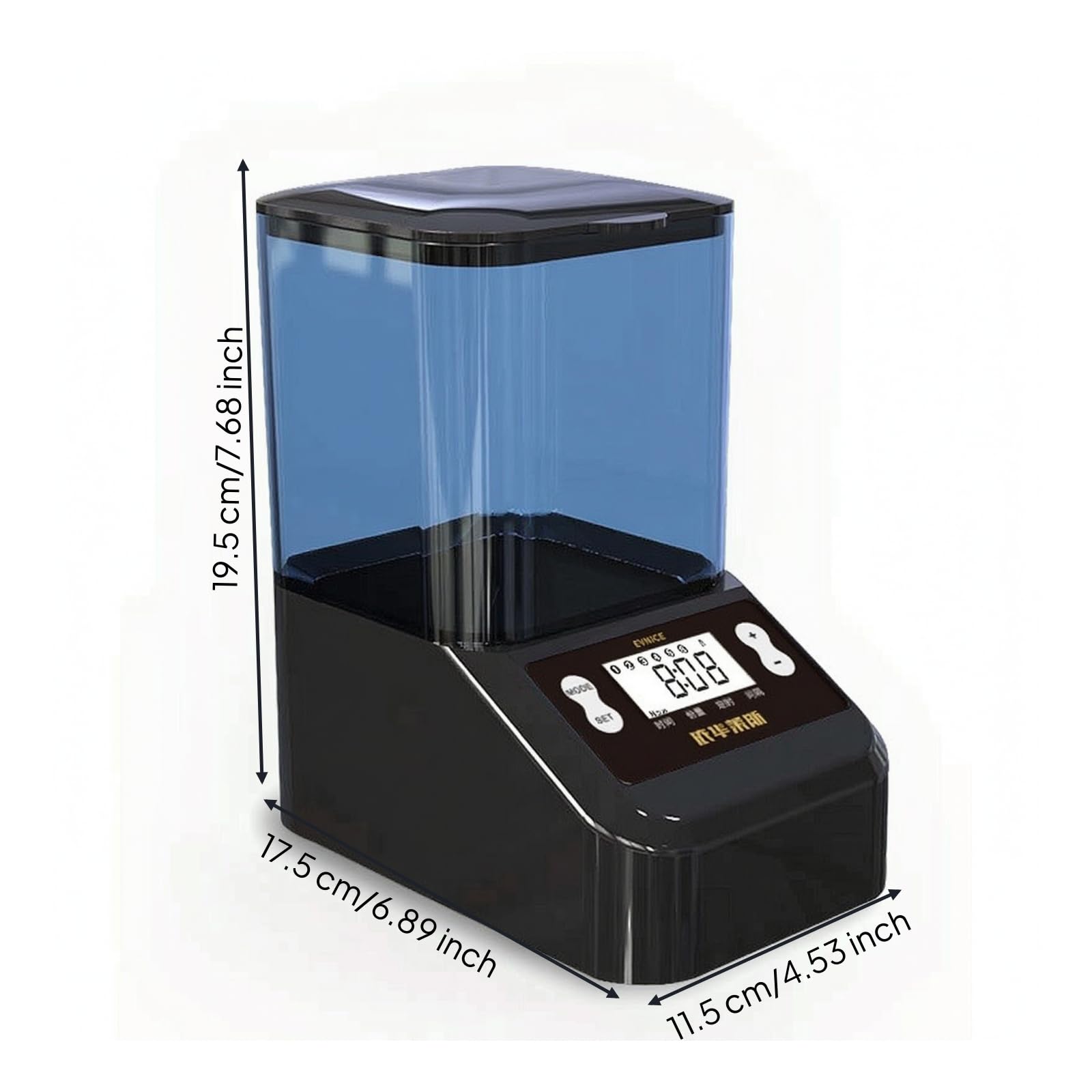 Mangiatoia con Regolatore di Tempo Programmabile Alimentatore con Cavo USB Digitale Alimentatore Regolatore di Tempo per Acquario, Nero, 1000ml Doppia Alimentazione Grandi Granuli