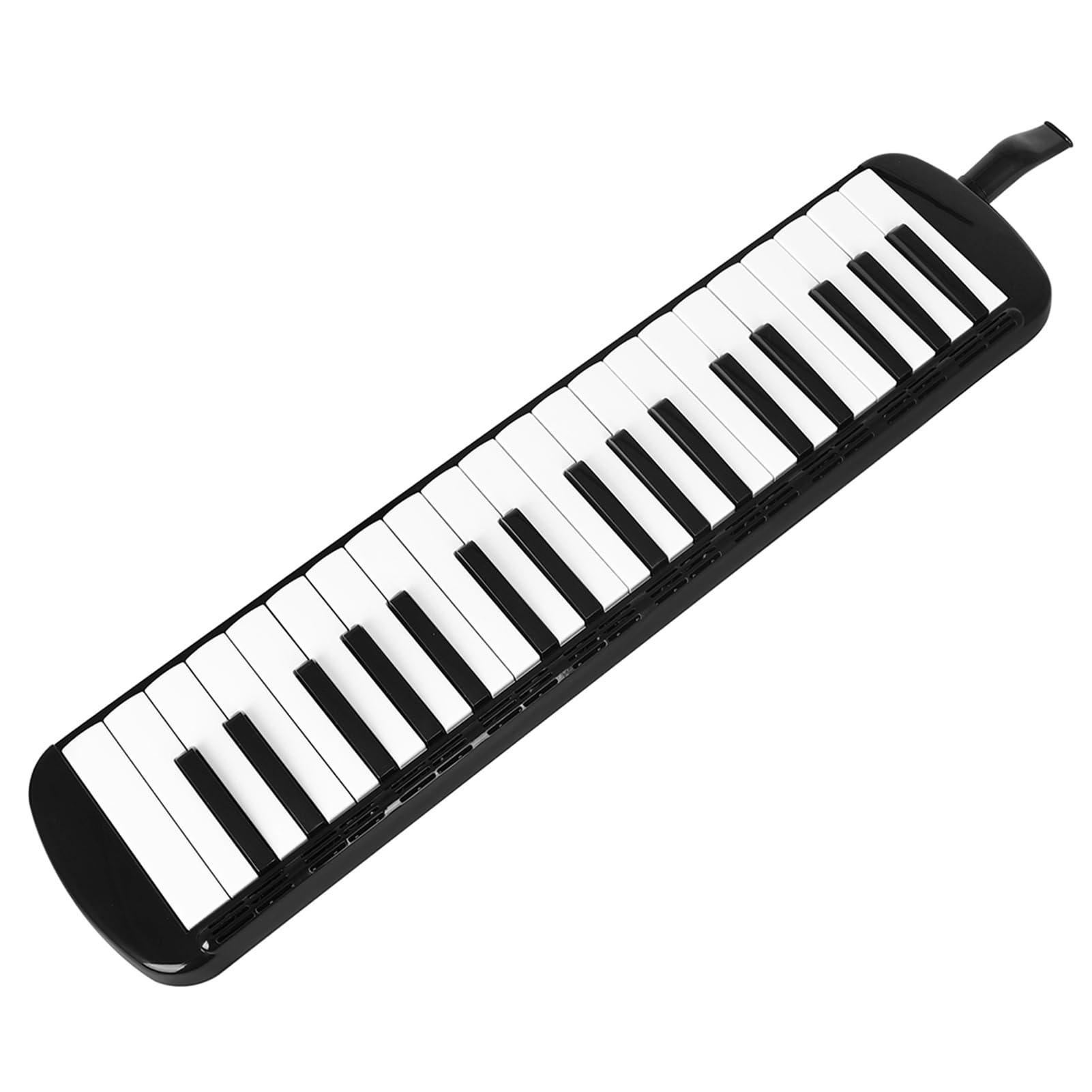 Melodica-Instrument, 37 Tasten, Messing-Stimmplatte, Tragbares Melodica-Luftklavier mit EVA-Hartschalenkoffer und Zwei Mundstücken für Kinder und Erwachsene (BLACK)