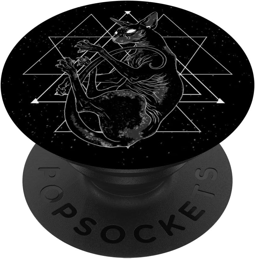 Celestial Sphynx Cat Gothic Occult Wicca Goth Witch PopSockets MagSafe PopGrip for iPhone
