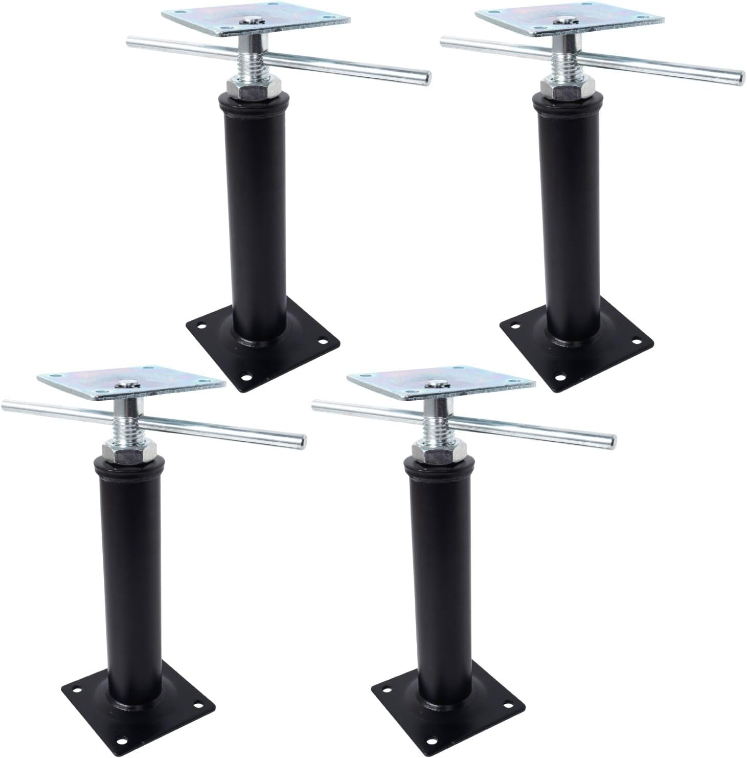 Adjustable House Floor Jacks, 4 Pack, 11”-14.5” Height Range, 10000 lbs Load Capacity, Adjustable Support Beam Basement Jack Post for Leveling and Temporary Support